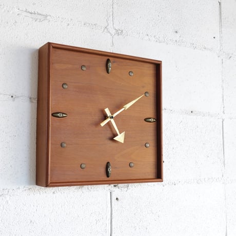 50s Wood＆Brass clock