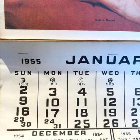 50s Marilyn Monroe dead stock calendar