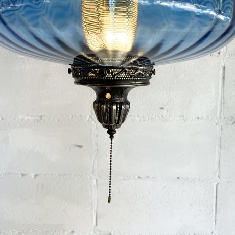 70s Blue shell lamp
