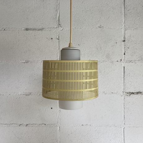 60s mellow yellow mesh pendant lamp