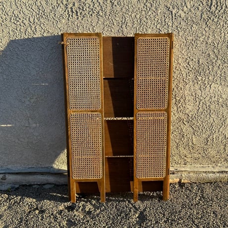 70s Rattan shelf