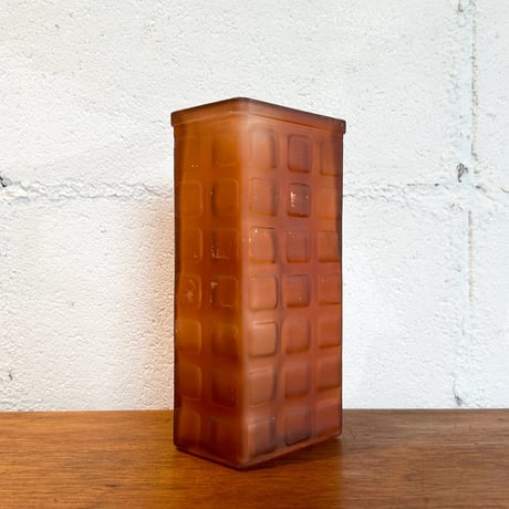 70s Frosted glass vase