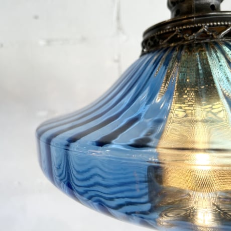 70s Blue shell lamp