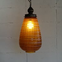 70s Amber glass lamp