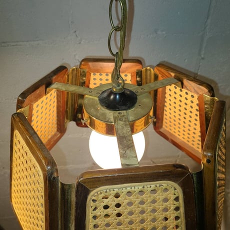 60s Rattan lamp