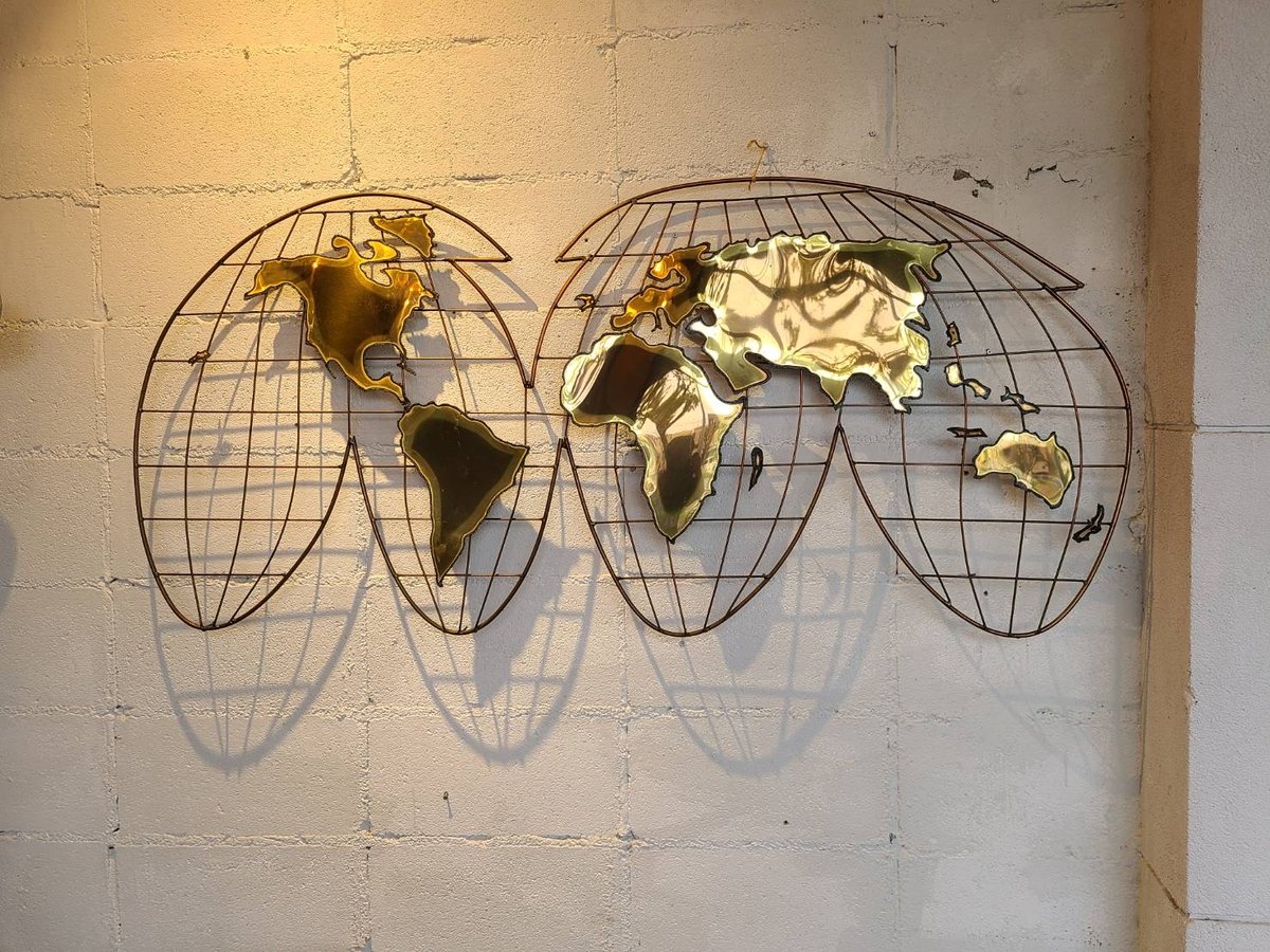 Curtis Jere wall sculpture globe | The NOON