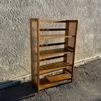70s Rattan shelf