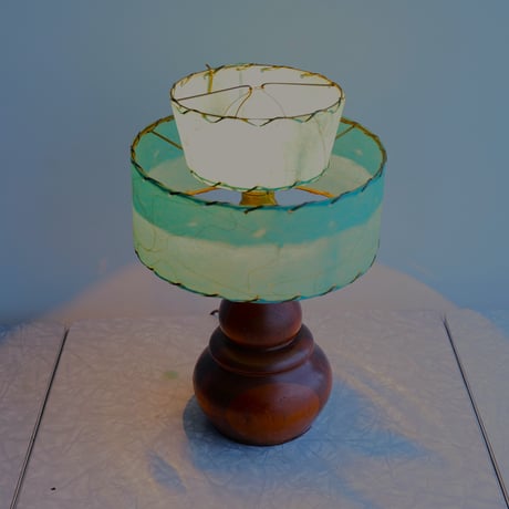 50s wood lamp