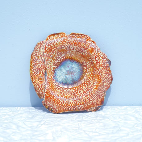 70s Blue lagoon dish