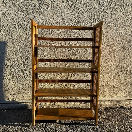 70s Rattan shelf