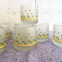 70s Palm tree glass