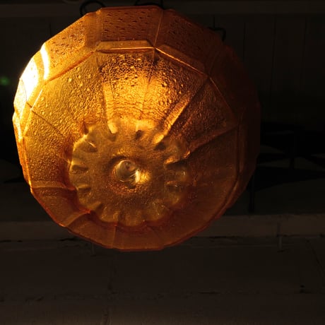 70s California Amber lamp Sphere