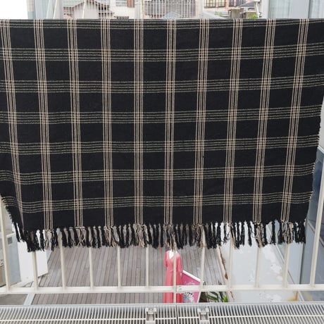 80s USA  Rug  Black checked