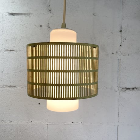 60s mellow yellow mesh pendant lamp