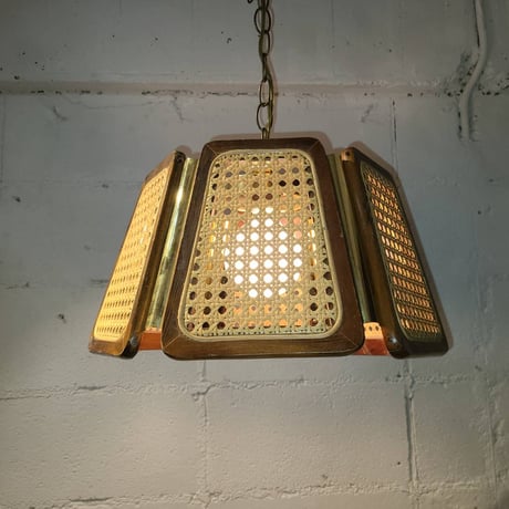 60s Rattan lamp