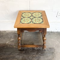70s TUDOR POTTERY side table