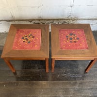 70s BROWN SALTMAN Pair low table
