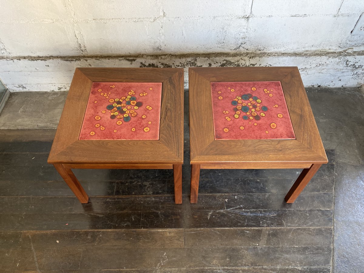 70s BROWN SALTMAN Pair low table | The NOON