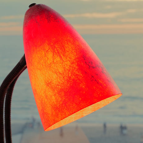 50sRed Fiber glass lamp  2