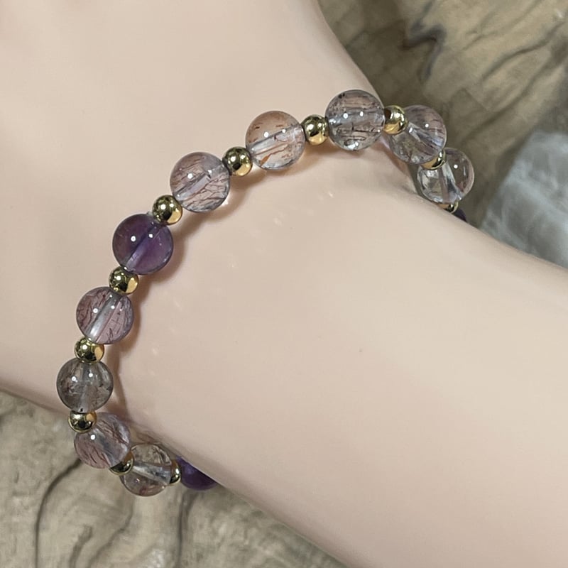 星　幸福　ブレスレット　7本まとめ 数珠ブレスレット 星月菩提樹 7mm玉ストレート 京念珠 腕輪念珠