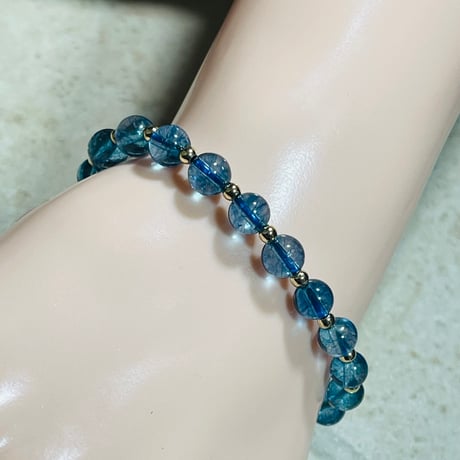 ブルーカラークラック水晶 ブレスレット