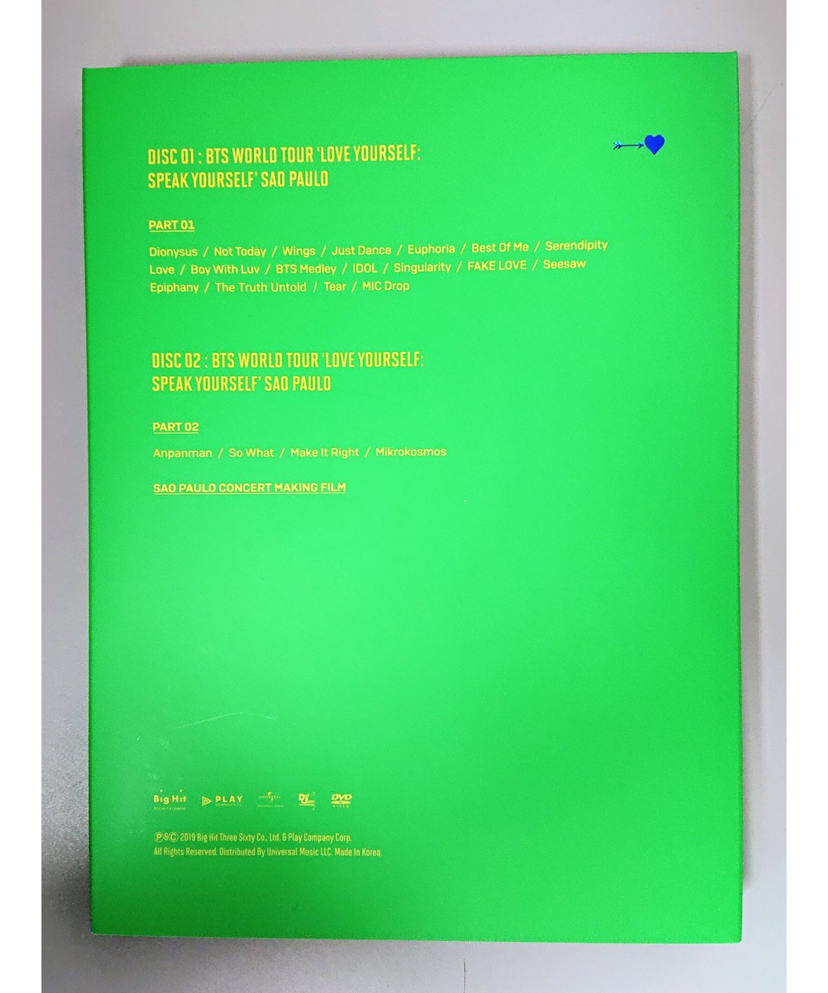 BTS SpeakYourself サンパロウ DVD 日本語字幕あり