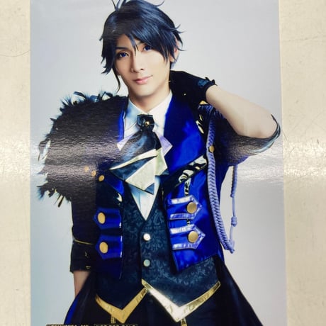 ツキステ。　睦月始　校條拳太朗　ブロマイド 生写真(男性)/俳優 校條拳太朗(睦月始)/上半身・衣装青・両手