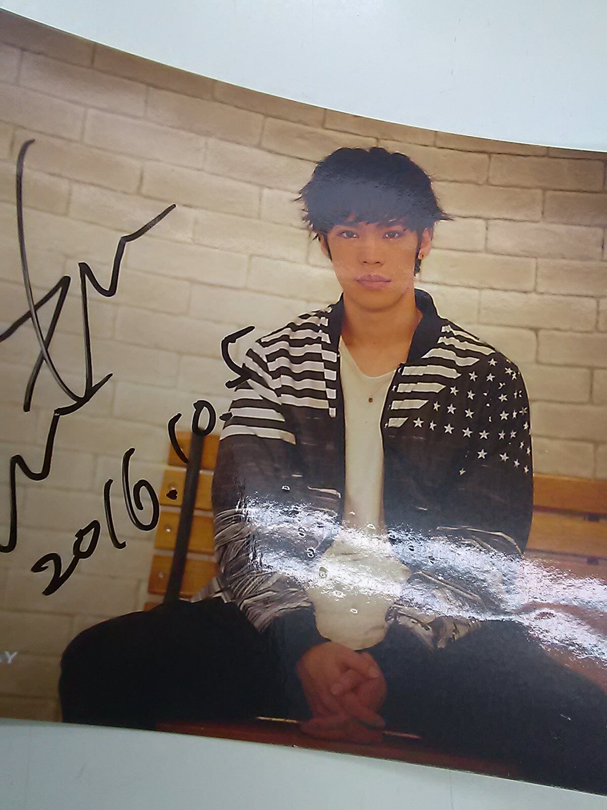 イタミ有り】小野賢章 バースデーイベントブロマイド 直筆サイン入り