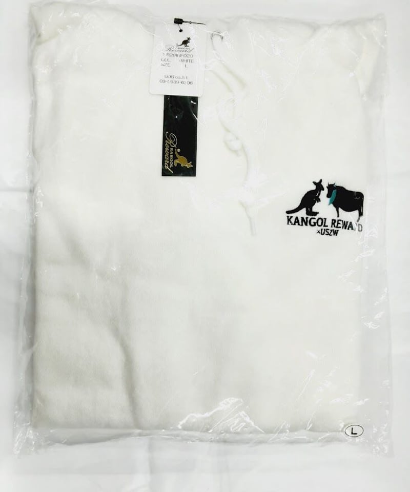 未開封】牛沢 KANGOL REWARD コラボパーカー WHITE(Lサイズ) | K-B...