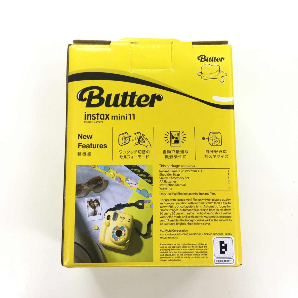 【未使用品・フィルム未開封、外箱ヨゴレ有】BTS Butter instax mini