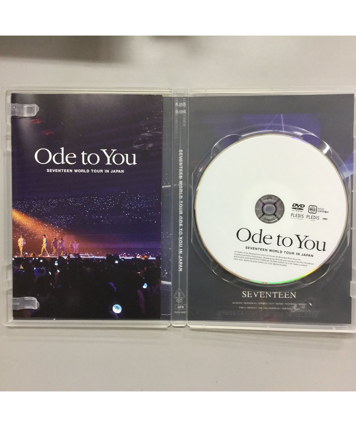 【ジャケットシートイタミ・ケーススレキズ有】SEVENTEEN ｢Ode to You｣ 　DVD　ジャケットシート・ホシ