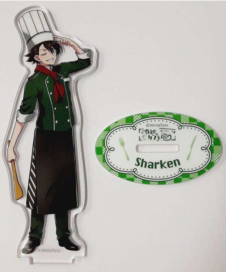 モノパス　シャークん　アニカフェ　PUS まとめ売り　缶バッジ　　アクスタ キズ有】White Tails シャークん アニメイトカフェ 奇妙なカフェ巡り