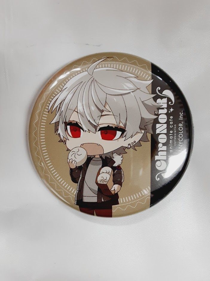 キズ有】にじさんじ 葛葉 ChroNoiR アニメイトカフェ出張版 缶バッジ