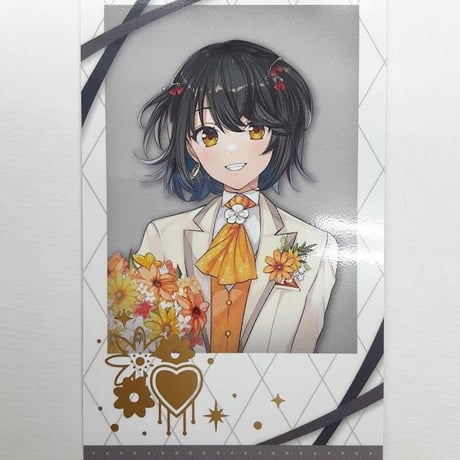 にじさんじ　ましろ　にじさんじジューンブライド2022　ランダムチェキ風カード(箔押し)