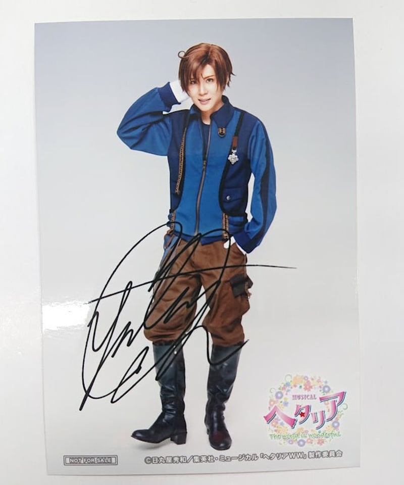 ヘタリア ヘタミュ ロマーノ スペイン サイン入り ブロマイド ポスカ アクスタ ミュージカル「ヘタリア～The world is wonderful～」 ロマーノ 樋口裕