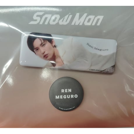 Snow Man Original Goods 2025　目黒蓮　缶バッジセット