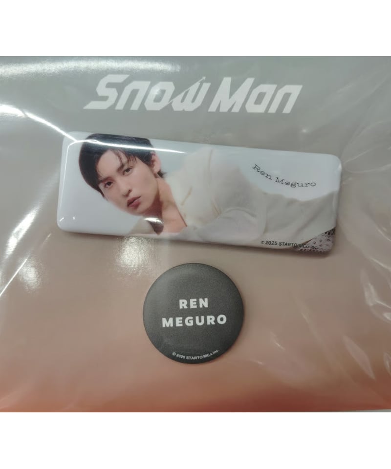 Snow Man Original Goods 2025 目黒蓮 缶バッジセット | K-BO