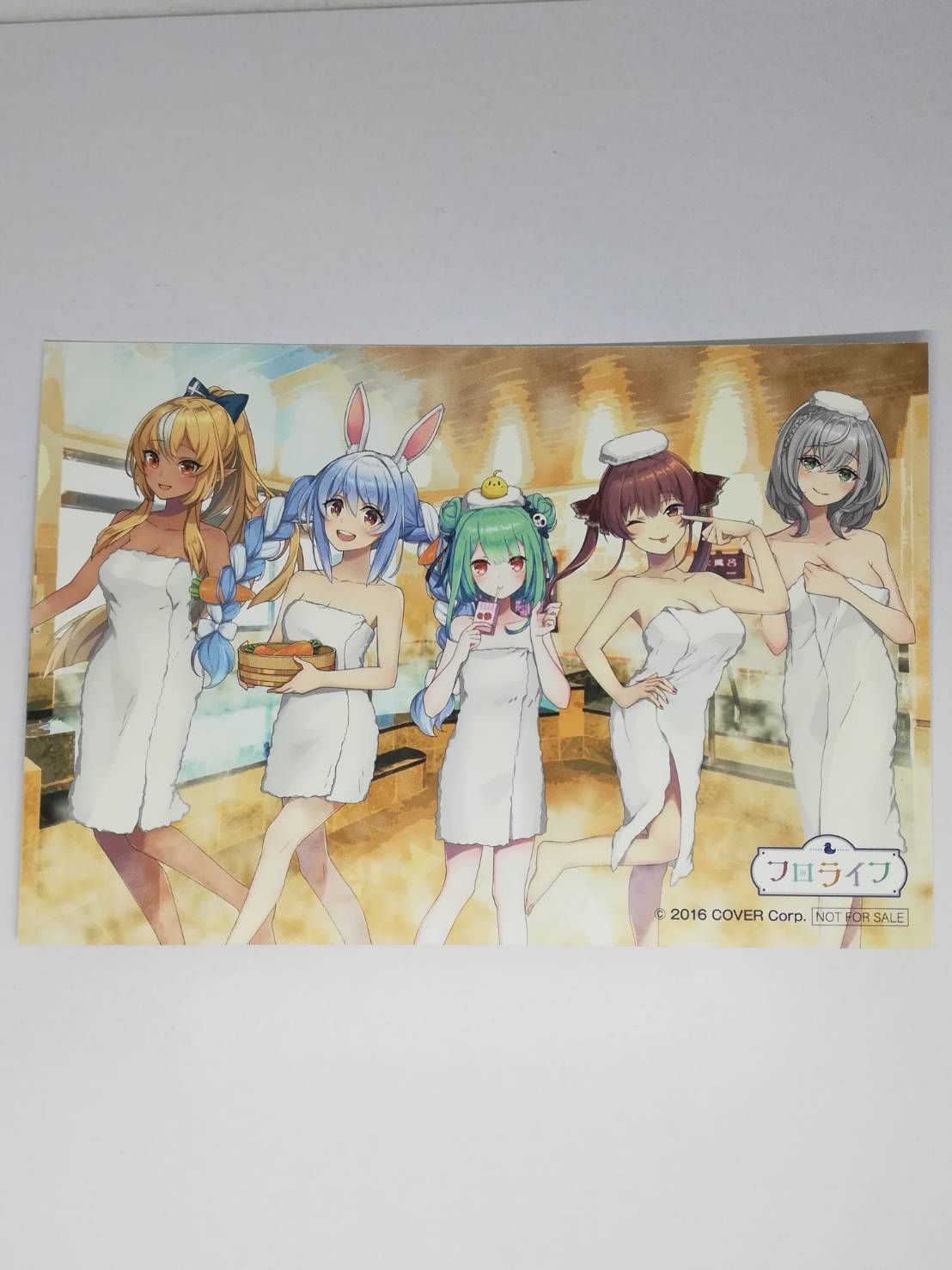 ホロライブ　極楽湯コラボ　フロライフ　４期生　全員集合　のれん 女性VTuberグループ「ホロライブ」×極楽湯 コラボ第2弾4期生との