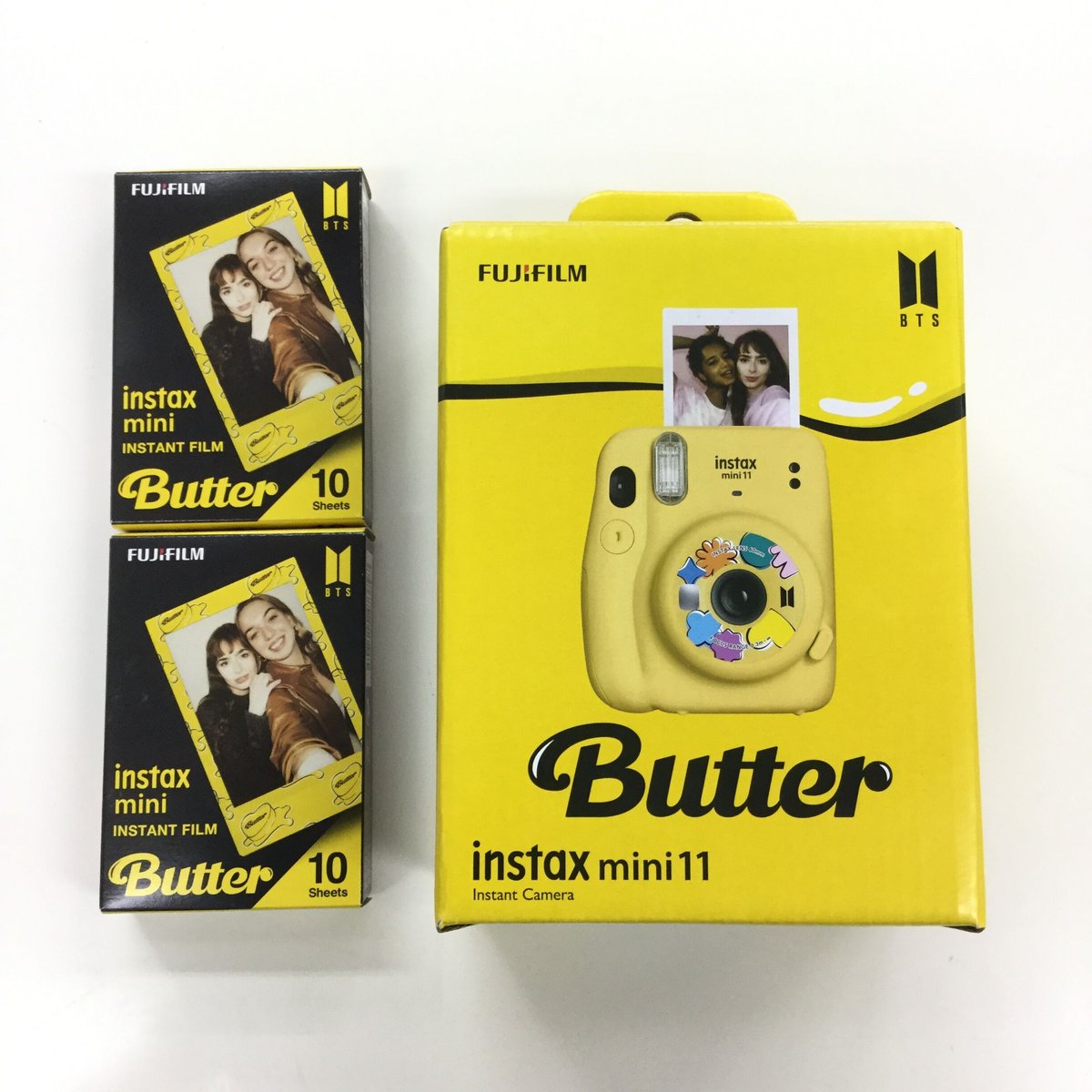 未使用品・フィルム未開封、外箱ヨゴレ有】BTS Butter instax mini 11