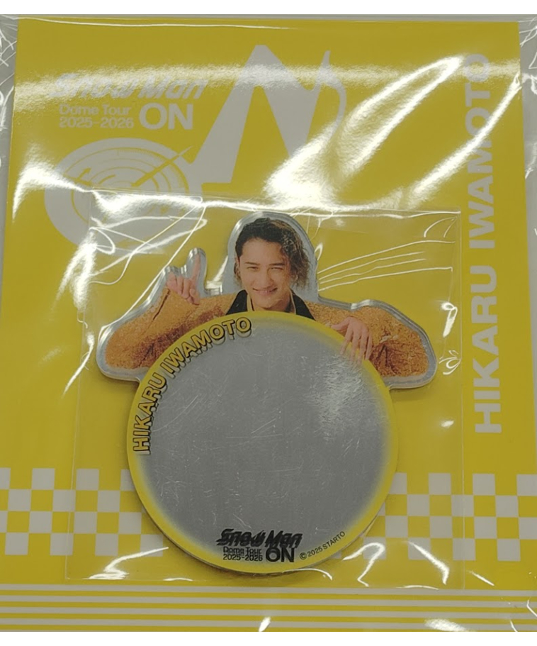 Man ON 岩本照　うちわ　ソフビ　アクスタ　ミラーステッカー Snow Man Dome Tour 2025-2026 ON」 ミラーステッカー 岩本照