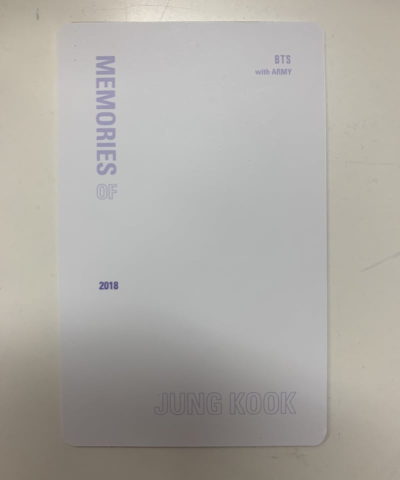 BTS MEMORIES OF 2018 DVD トレカ ジョングク | K-BOOKS K...