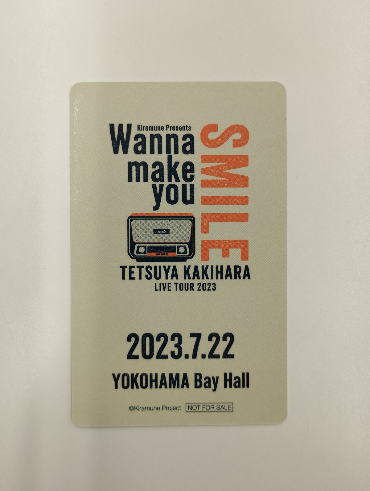 HANGOVER 特典 クリアポスター 横 アップver.【柿原徹也】 柿原徹也 LIVE TOUR 2023 Wanna make you SMILE 入場特典カー