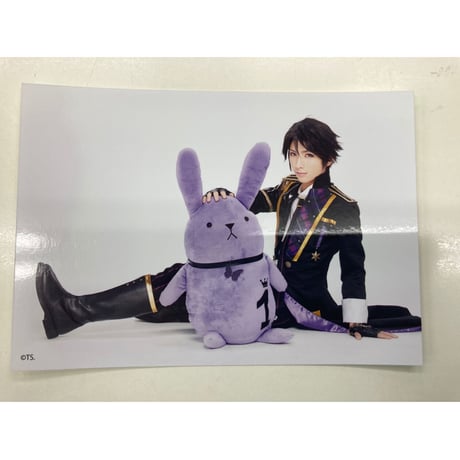 ツキステ。　睦月始　校條拳太朗　ブロマイド 生写真(男性)/俳優 校條拳太朗(睦月始)/上半身・衣装紫・白