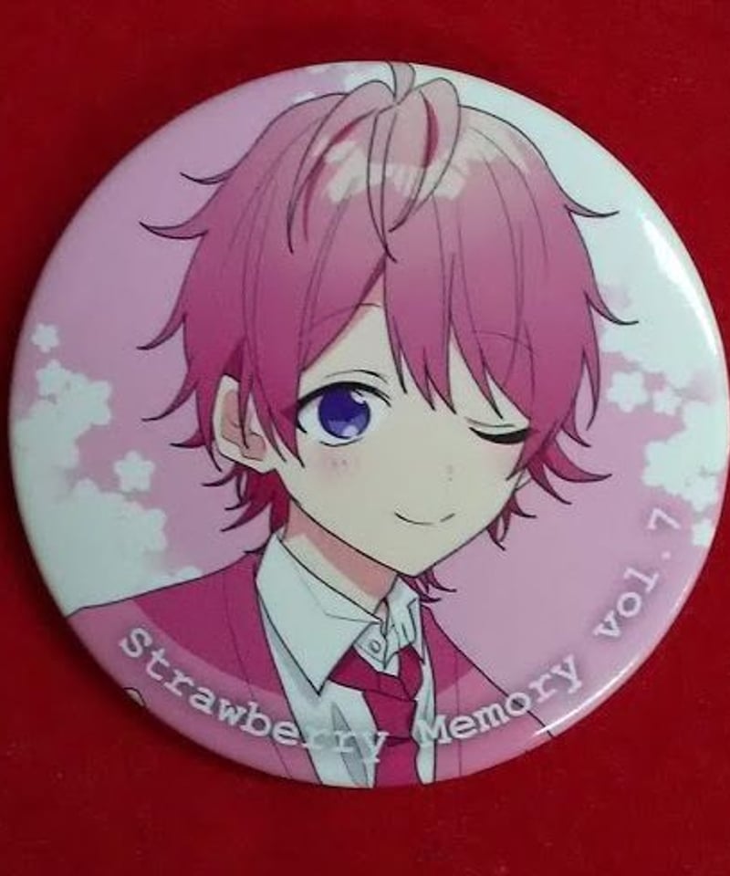 すとろべりーぷりんす さとみ 缶バッジ(等身柄：ウィンク) | K-BOOKS K