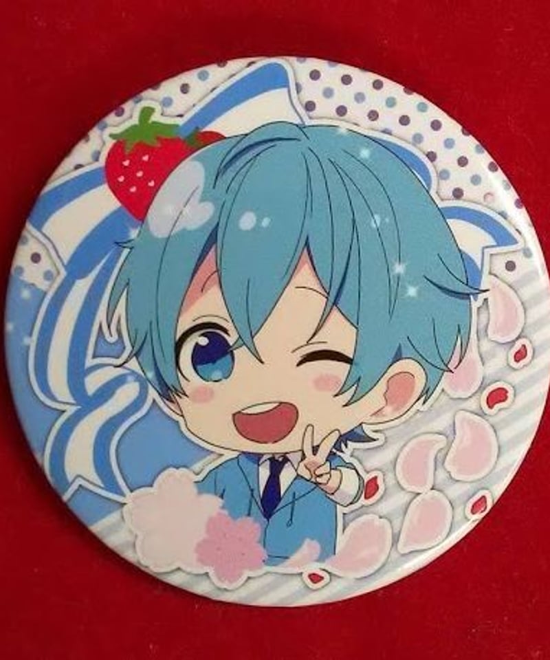 キズ有】すとろべりーぷりんす ころん 缶バッジ(SD柄：ウィンク) | K