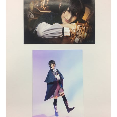 【イタミ有】舞台「魔法使いの約束」　ホワイト　田口司　ソロブロマイド(2枚組)