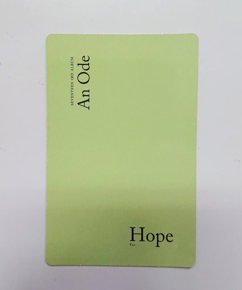 SEVENTEEN 『An Ode』[Hope] トレカ ◇ミンギュ | K-BOOKS K...