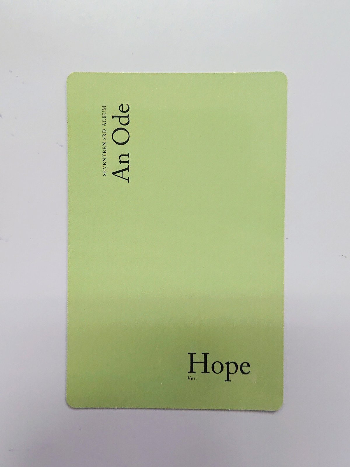 SEVENTEEN 『An Ode』[Hope] トレカ ◇ミンギュ | K-BOOKS K...