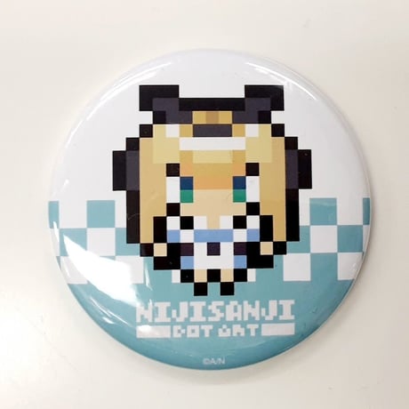 【キズ有】にじさんじ　物述有栖　にじさんじドットアートグッズ 缶バッジ