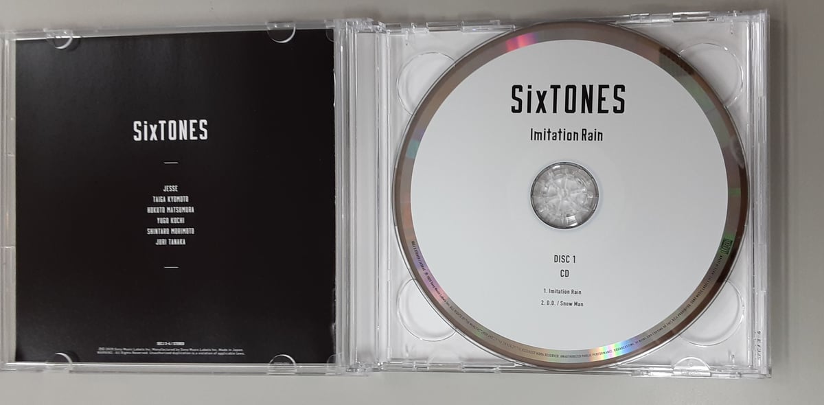 SixTONES CD 「Imitation Rain / D.D.」 with Snow M SixTONES CD 「Imitation Rain / D.D.」 with Snow M